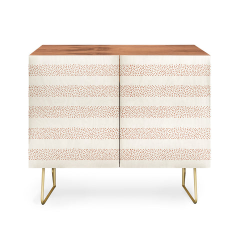 Little Arrow Design Co stippled stripes cream orange Credenza