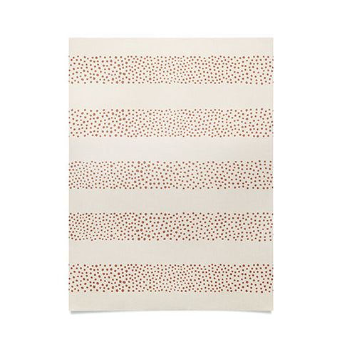Little Arrow Design Co stippled stripes cream orange Poster