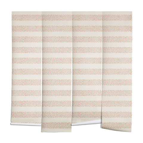 Little Arrow Design Co stippled stripes cream orange Wall Mural