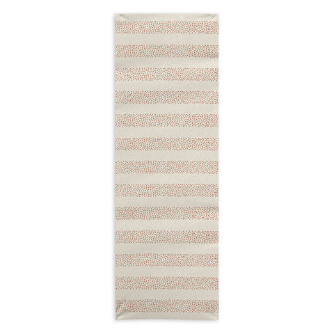 Little Arrow Design Co stippled stripes cream orange Yoga Towel