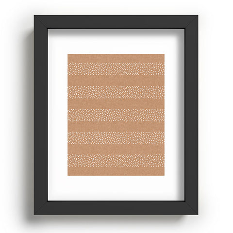 Little Arrow Design Co stippled stripes golden brown Recessed Framing Rectangle