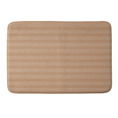 Little Arrow Design Co stippled stripes golden brown Memory Foam Bath Mat