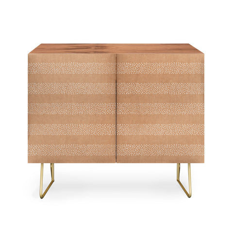 Little Arrow Design Co stippled stripes golden brown Credenza
