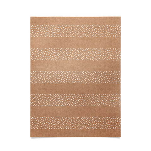Little Arrow Design Co stippled stripes golden brown Poster