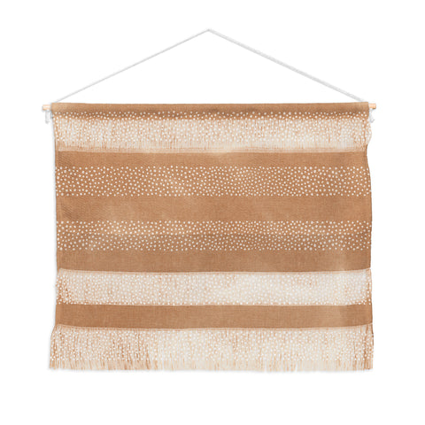 Little Arrow Design Co stippled stripes golden brown Wall Hanging Landscape