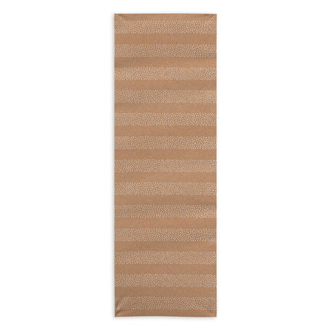 Little Arrow Design Co stippled stripes golden brown Yoga Towel