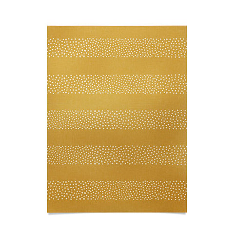 Little Arrow Design Co stippled stripes mustard Poster