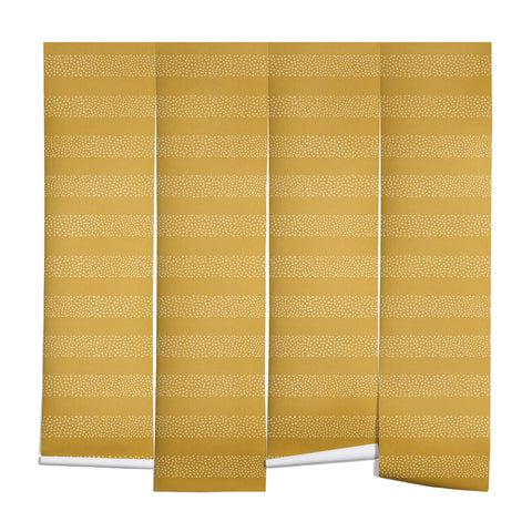 Little Arrow Design Co stippled stripes mustard Wall Mural