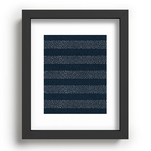 Little Arrow Design Co stippled stripes navy blue Recessed Framing Rectangle
