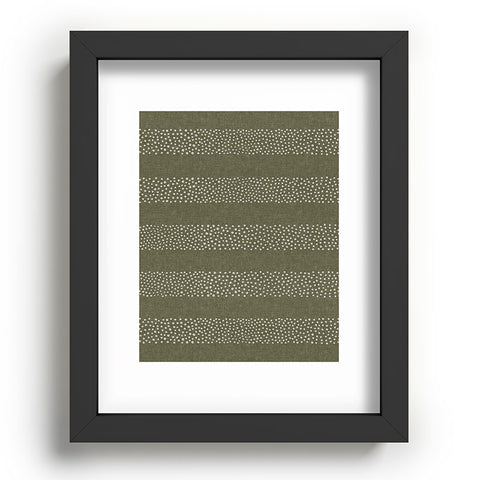 Little Arrow Design Co stippled stripes olive green Recessed Framing Rectangle