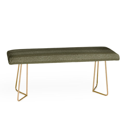 Little Arrow Design Co stippled stripes olive green Bench
