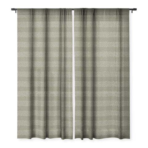 Little Arrow Design Co stippled stripes olive green Sheer Non Repeat