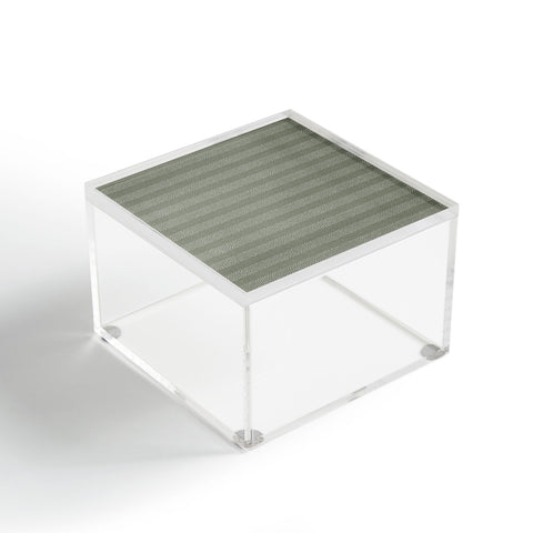 Little Arrow Design Co stippled stripes sage Acrylic Box