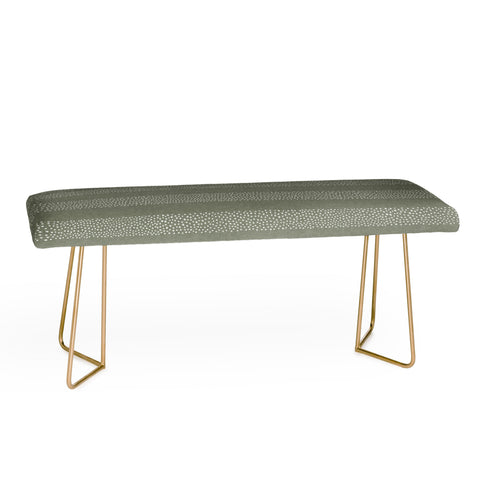 Little Arrow Design Co stippled stripes sage Bench