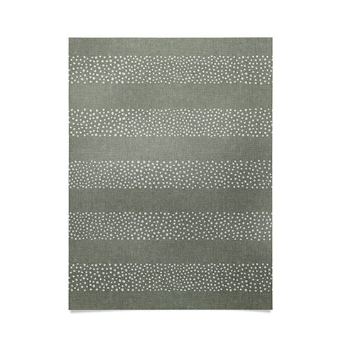 Little Arrow Design Co stippled stripes sage Poster