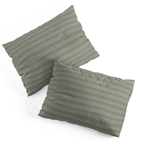 Little Arrow Design Co stippled stripes sage Pillow Shams