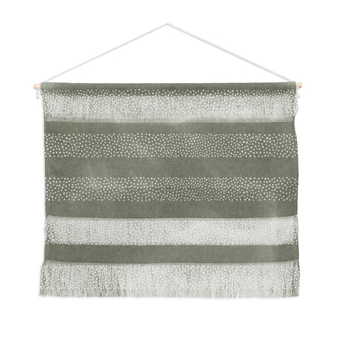 Little Arrow Design Co stippled stripes sage Wall Hanging Landscape