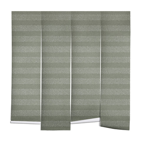 Little Arrow Design Co stippled stripes sage Wall Mural