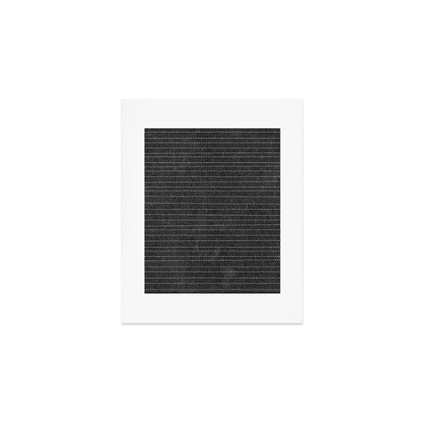 Little Arrow Design Co stitched stripes charcoal Art Print