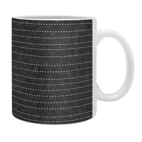 Little Arrow Design Co stitched stripes charcoal Coffee Mug
