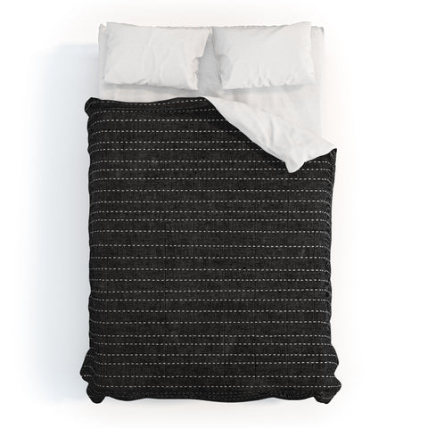 Little Arrow Design Co stitched stripes charcoal Comforter