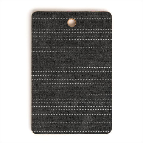 Little Arrow Design Co stitched stripes charcoal Cutting Board Rectangle