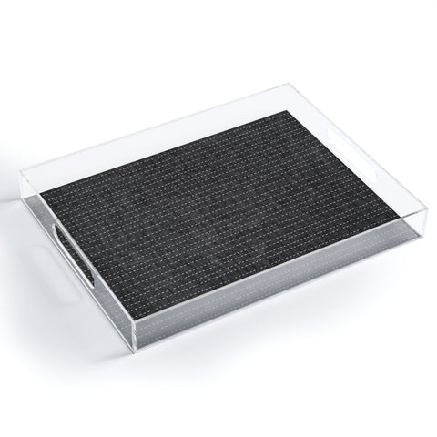 Little Arrow Design Co stitched stripes charcoal Acrylic Tray