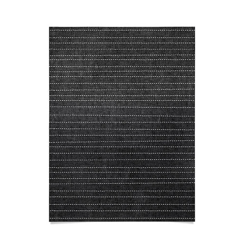 Little Arrow Design Co stitched stripes charcoal Poster