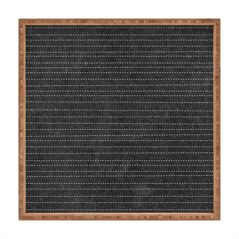 Little Arrow Design Co stitched stripes charcoal Square Tray