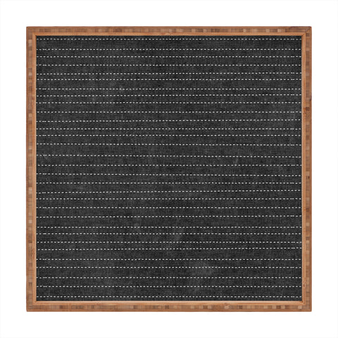 Little Arrow Design Co stitched stripes charcoal Square Tray