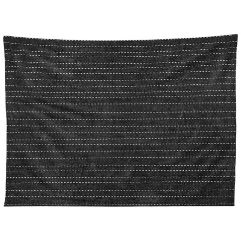 Little Arrow Design Co stitched stripes charcoal Tapestry
