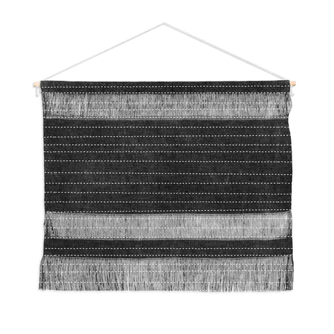 Little Arrow Design Co stitched stripes charcoal Wall Hanging Landscape