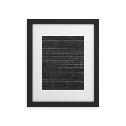 Little Arrow Design Co stitched stripes charcoal Framed Art Print