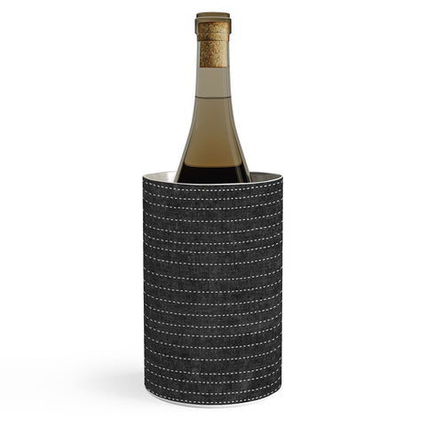 Little Arrow Design Co stitched stripes charcoal Wine Chiller