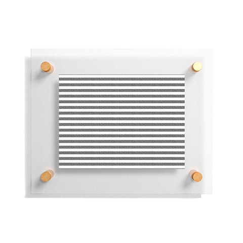 Little Arrow Design Co Stripes in Grey Floating Acrylic Print