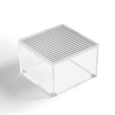 Little Arrow Design Co Stripes in Grey Acrylic Box
