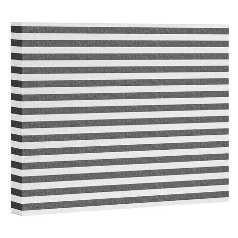 Little Arrow Design Co Stripes in Grey Art Canvas