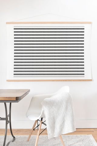 Little Arrow Design Co Stripes in Grey Art Print And Hanger