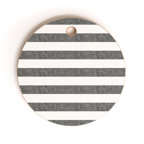Little Arrow Design Co Stripes in Grey Cutting Board Round