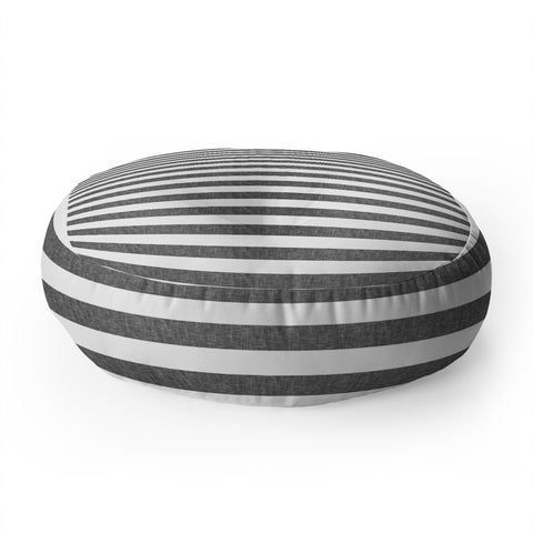 Little Arrow Design Co Stripes in Grey Floor Pillow Round
