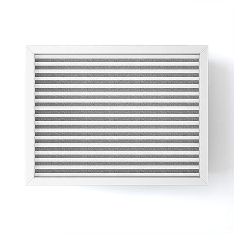 Little Arrow Design Co Stripes in Grey Framed Mini Art Print