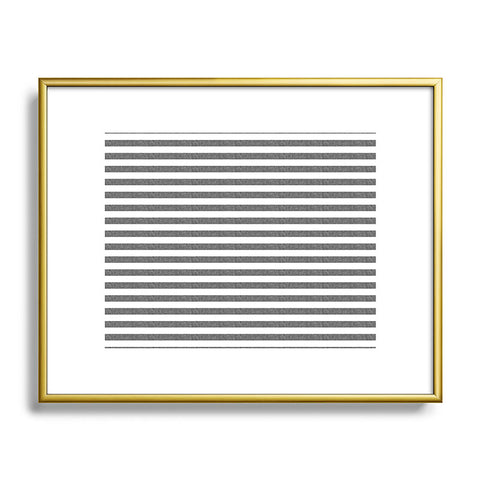 Little Arrow Design Co Stripes in Grey Metal Framed Art Print
