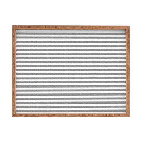 Little Arrow Design Co Stripes in Grey Rectangular Tray