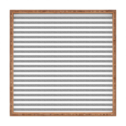 Little Arrow Design Co Stripes in Grey Square Tray