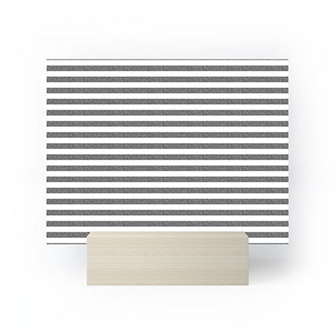 Little Arrow Design Co Stripes in Grey Mini Art Print