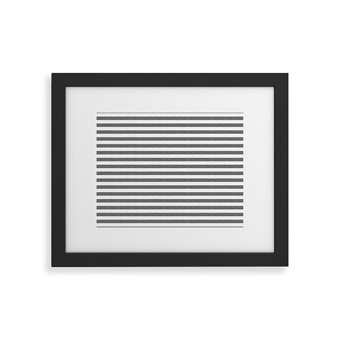 Little Arrow Design Co Stripes in Grey Framed Art Print