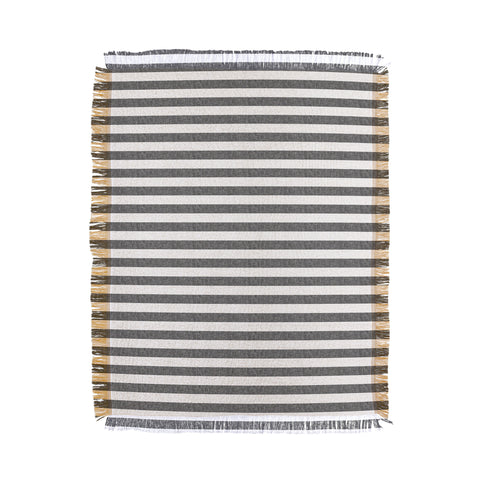 Little Arrow Design Co Stripes in Grey Throw Blanket