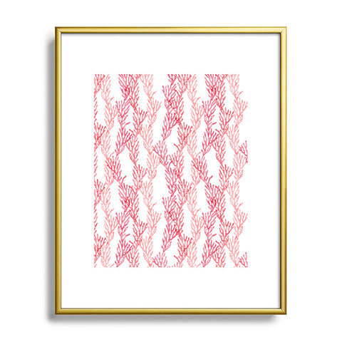 Little Arrow Design Co summer coral Metal Framed Art Print