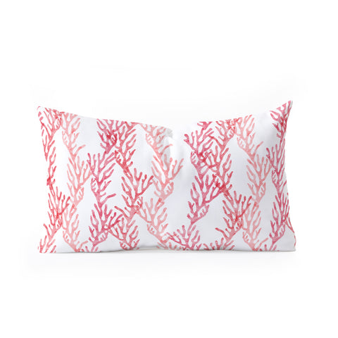 Little Arrow Design Co summer coral Oblong Throw Pillow