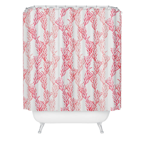 Little Arrow Design Co summer coral Shower Curtain